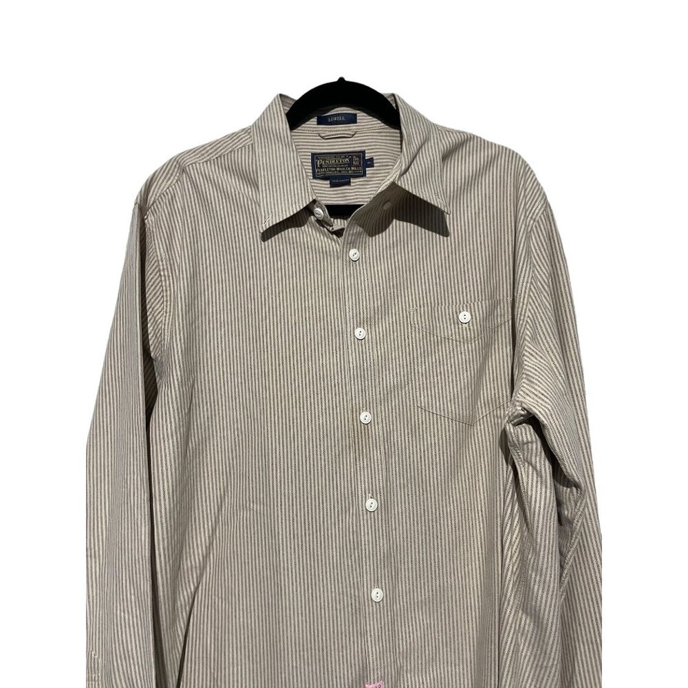 Pendleton Men's Woolen Button-Down Mills‎ Cream T… - image 4